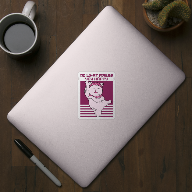 Do What Makes You Happy Kawaii Cat by Carlos's Store 4